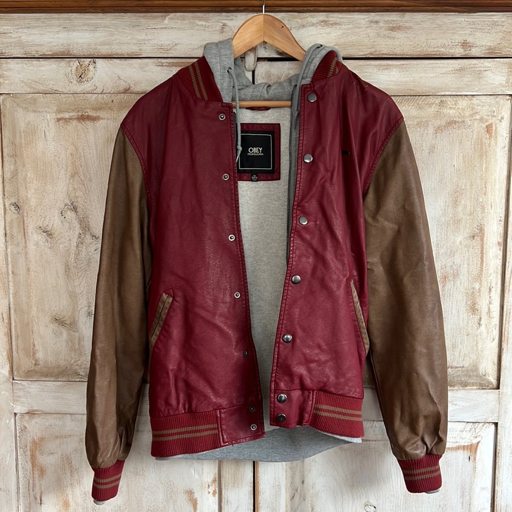 Obey jacket with built in hoodie (from ~2011)